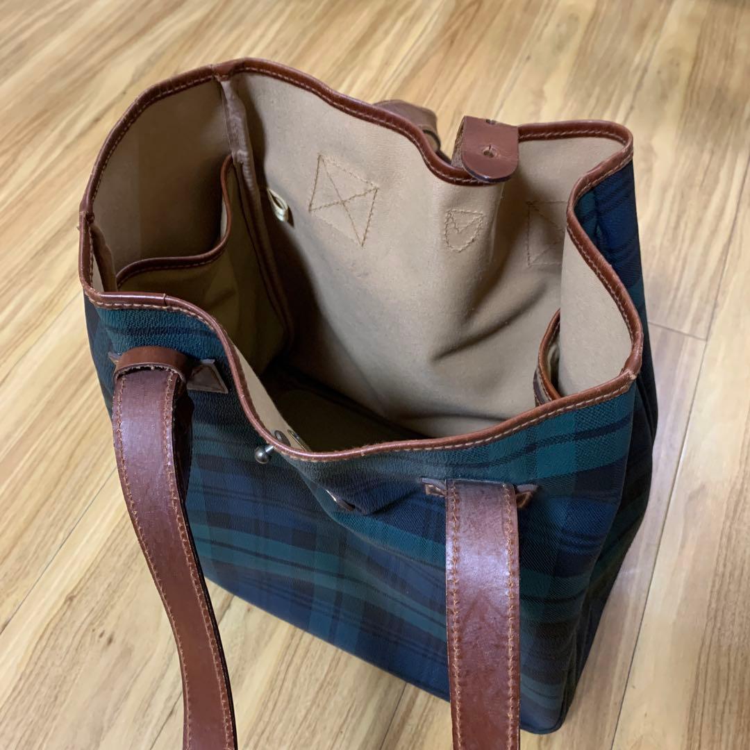 【新品未使用・自宅保管品】ラルフローレントートバッグ　タータンチェック