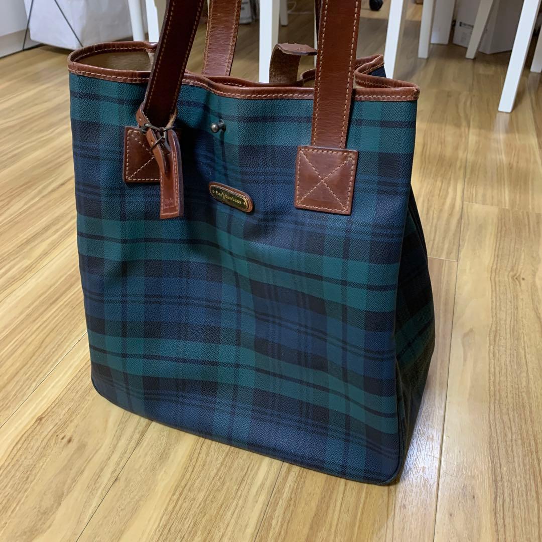 【新品未使用・自宅保管品】ラルフローレントートバッグ　タータンチェック