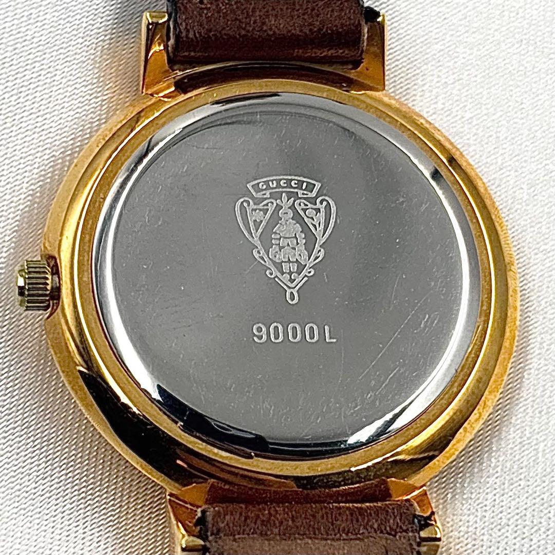 稼働品 グッチ GUCCI 腕時計 レディース ラウンド ゴールド 0331