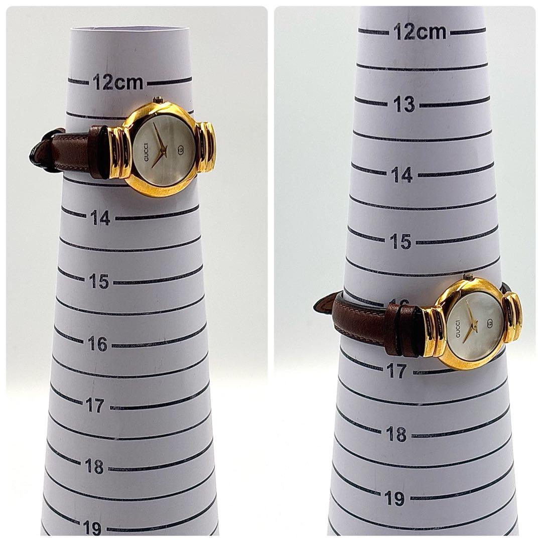 稼働品 グッチ GUCCI 腕時計 レディース ラウンド ゴールド 0331