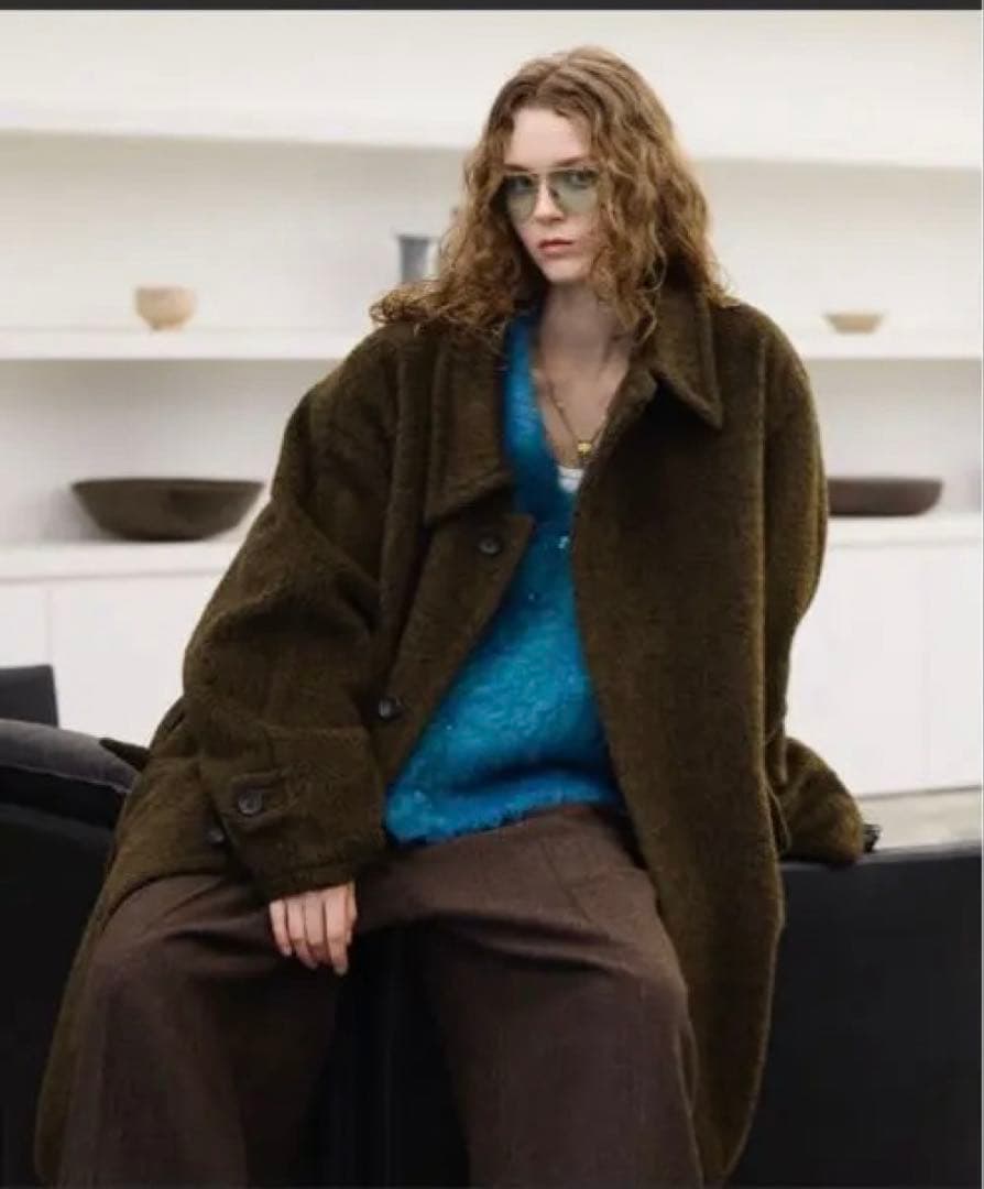 「soerte」 ステンカラーコート 1 ブラウン メンズ