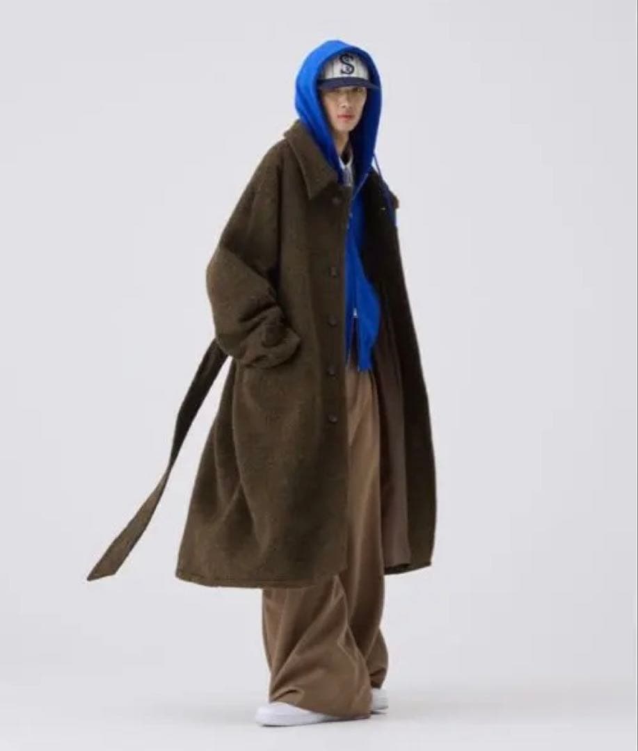 「soerte」 ステンカラーコート 1 ブラウン メンズ