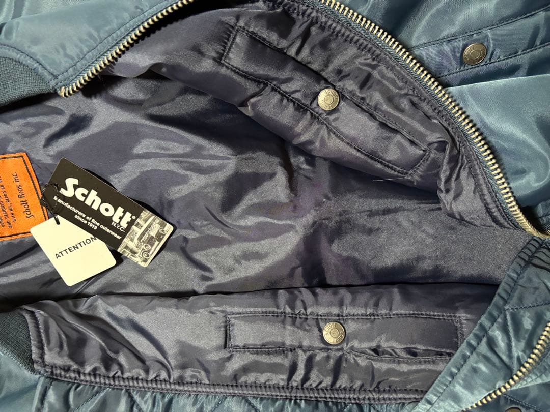 Schott RON HERMAN MA-1 ジャケット ネイビー L