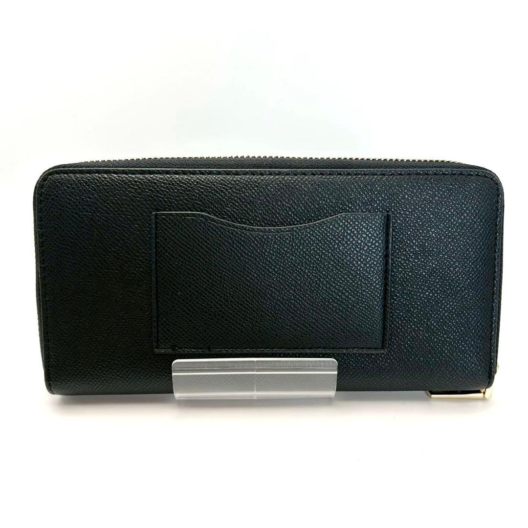 【超美品】COACH コーチ 長財布 ラウンドファスナー レザー ブラック