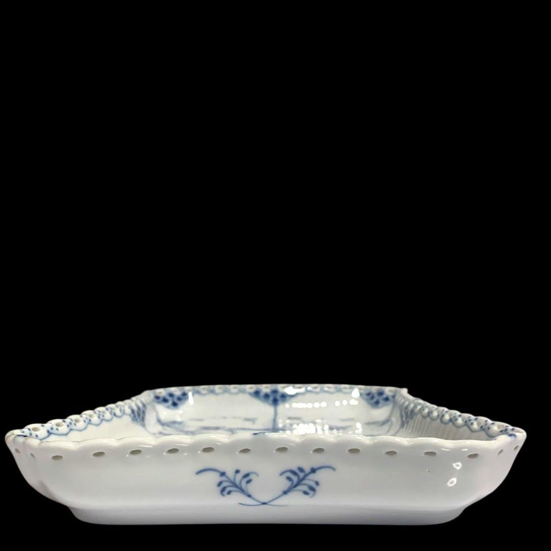 ロイヤルコペンハーゲン ブルーフルーテッド フルレース スクエアプレート