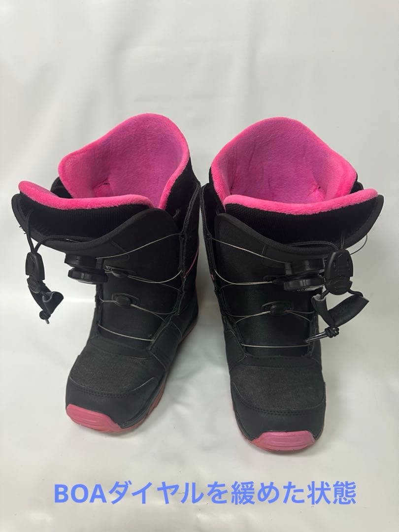 STELLA レディース　スノーボードBOAブーツ ブラック/ピンク23.0cm