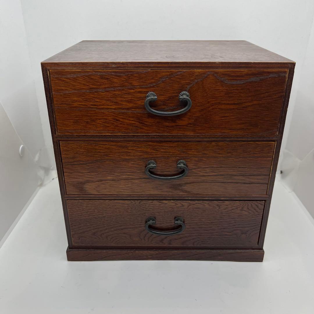 和製アンティーク 小タンス 引き出し 箪笥 和家具 小物入れ 収納 3段