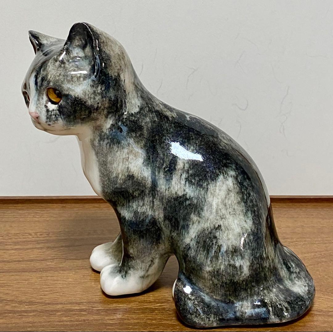 モデルNo.26 ウィンスタンレイキャット　初期作品　キジトラ猫　貫入無し❣️