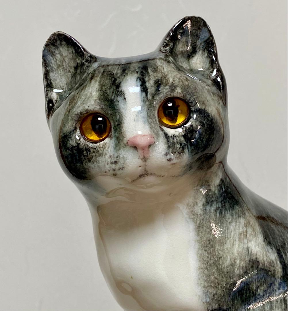モデルNo.26 ウィンスタンレイキャット　初期作品　キジトラ猫　貫入無し❣️