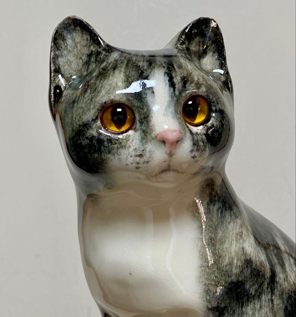 モデルNo.26 ウィンスタンレイキャット　初期作品　キジトラ猫　貫入無し❣️