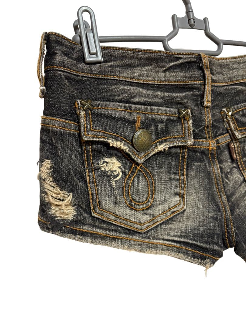 d.i.a. ダイヤ ショートパンツ ショーパン ダメージ デニム XS 24