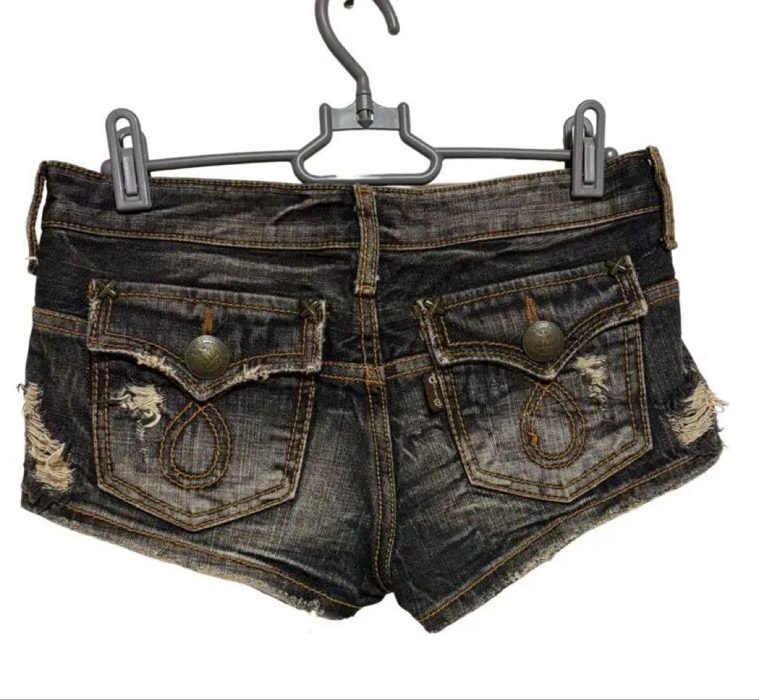 d.i.a. ダイヤ ショートパンツ ショーパン ダメージ デニム XS 24