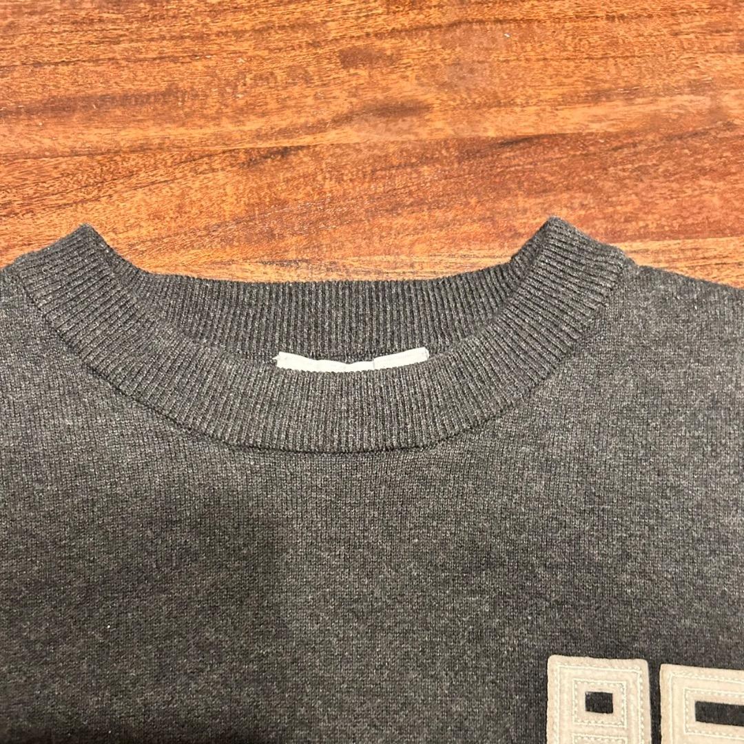 【サステナブル・洗える】フェルト刺しゅうニットプルオーバー