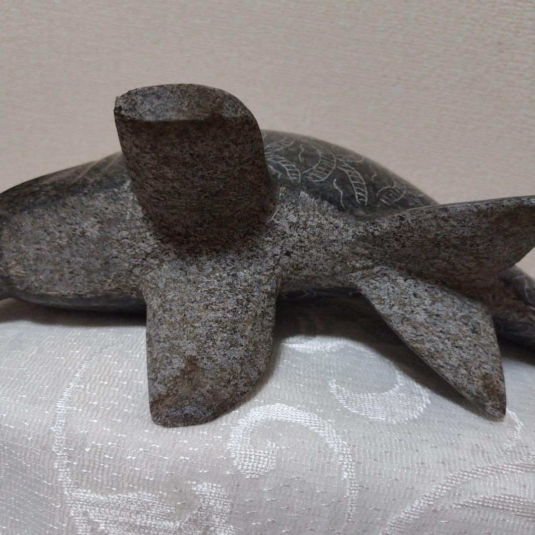 鯉の置物　御影石