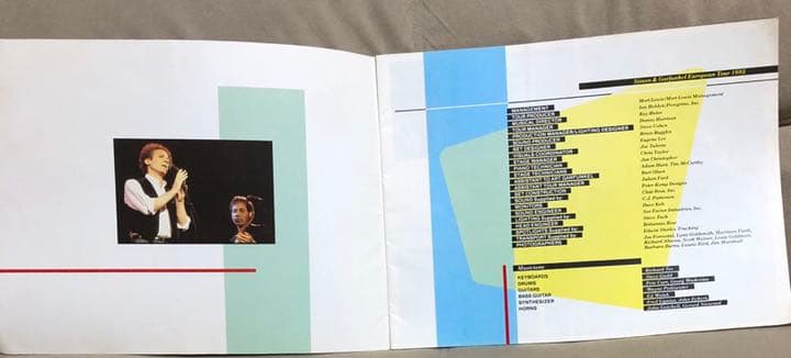 貴重　サイモンとガーファンクル　1982年　コンサートパンフ　イギリス