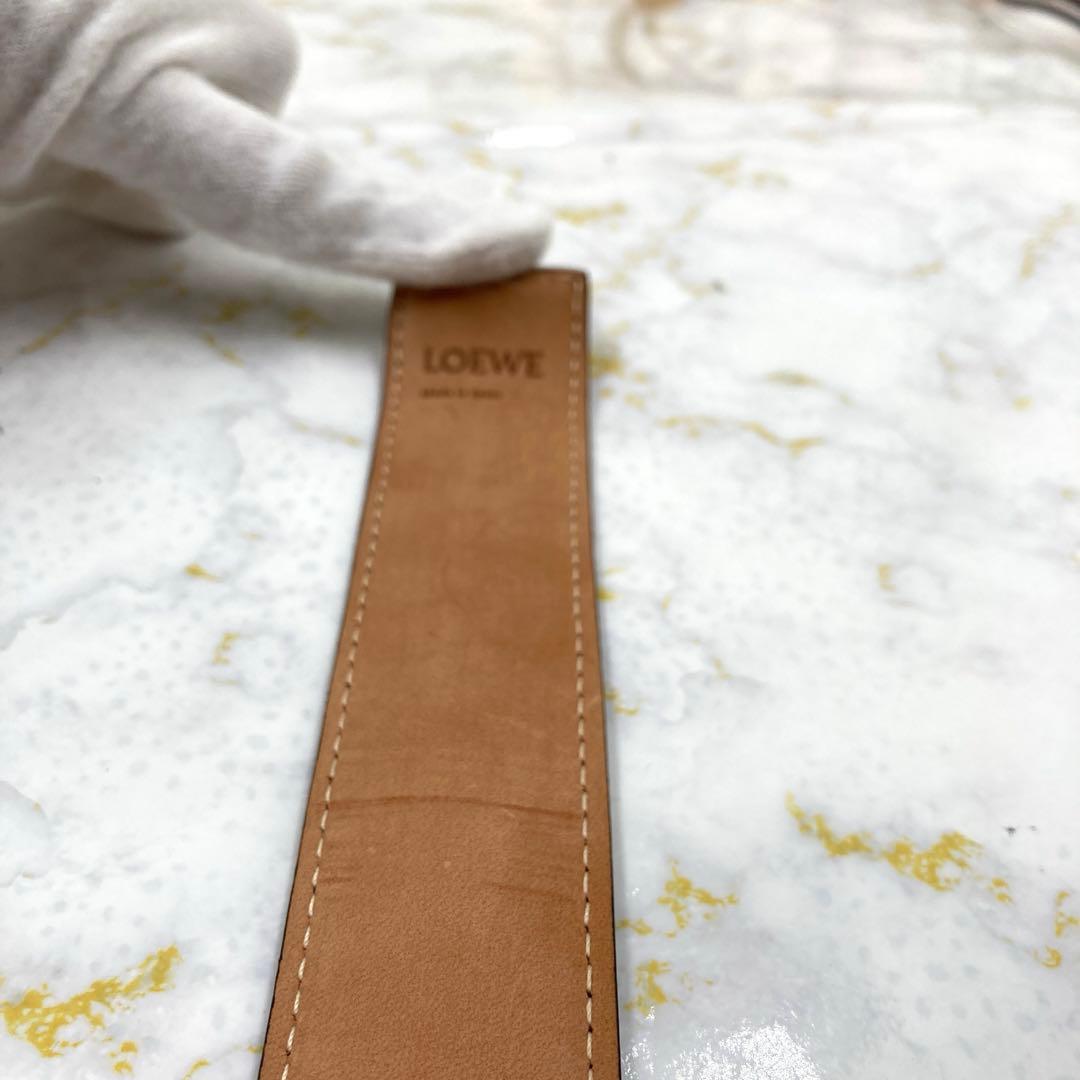 外観極美品❣️LOEWE ロエベアナグラムスラップレザーブレスレットアクセサリー