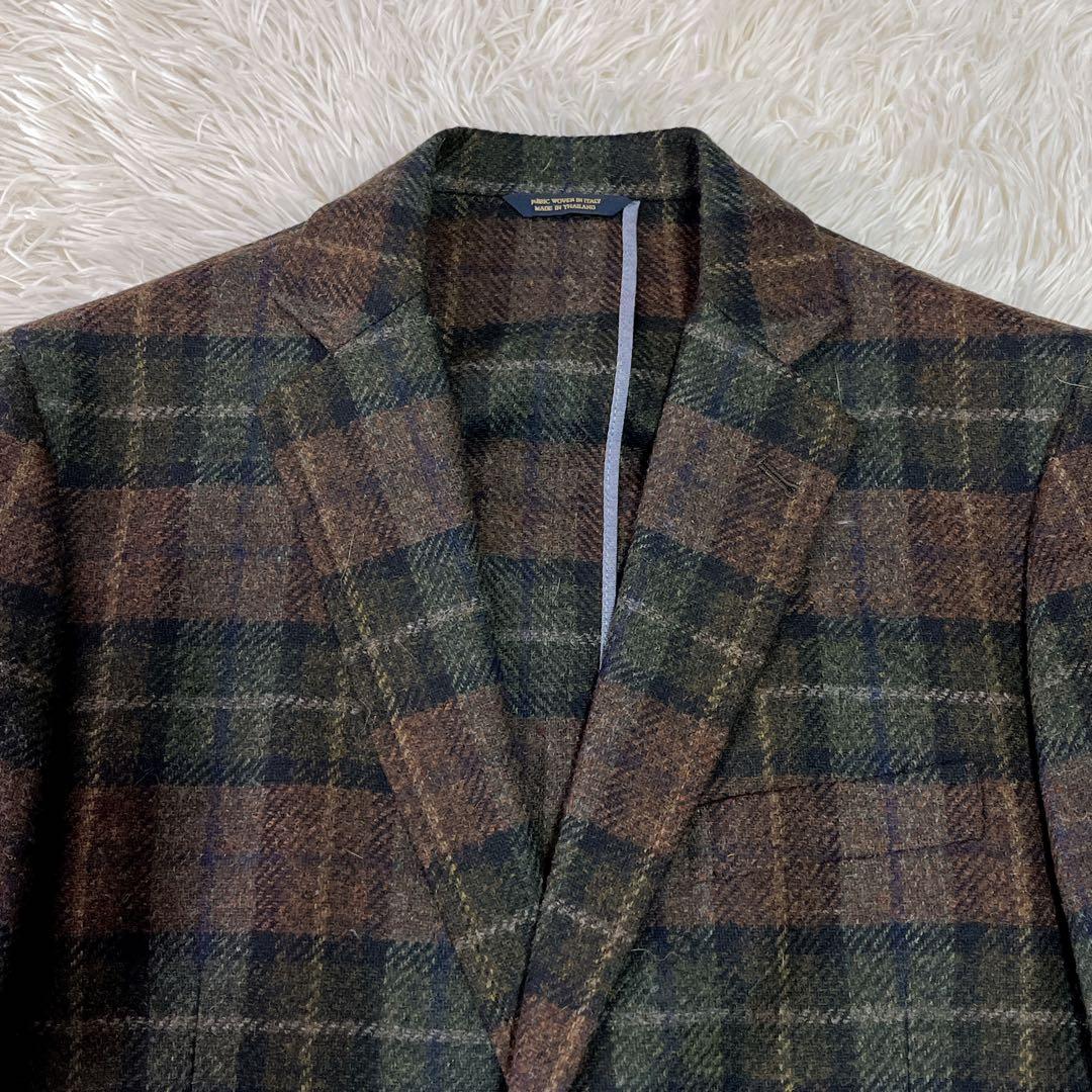 ブルックスブラザーズ　エルボー牛革パッチ　チェック テーラードジャケット L相当