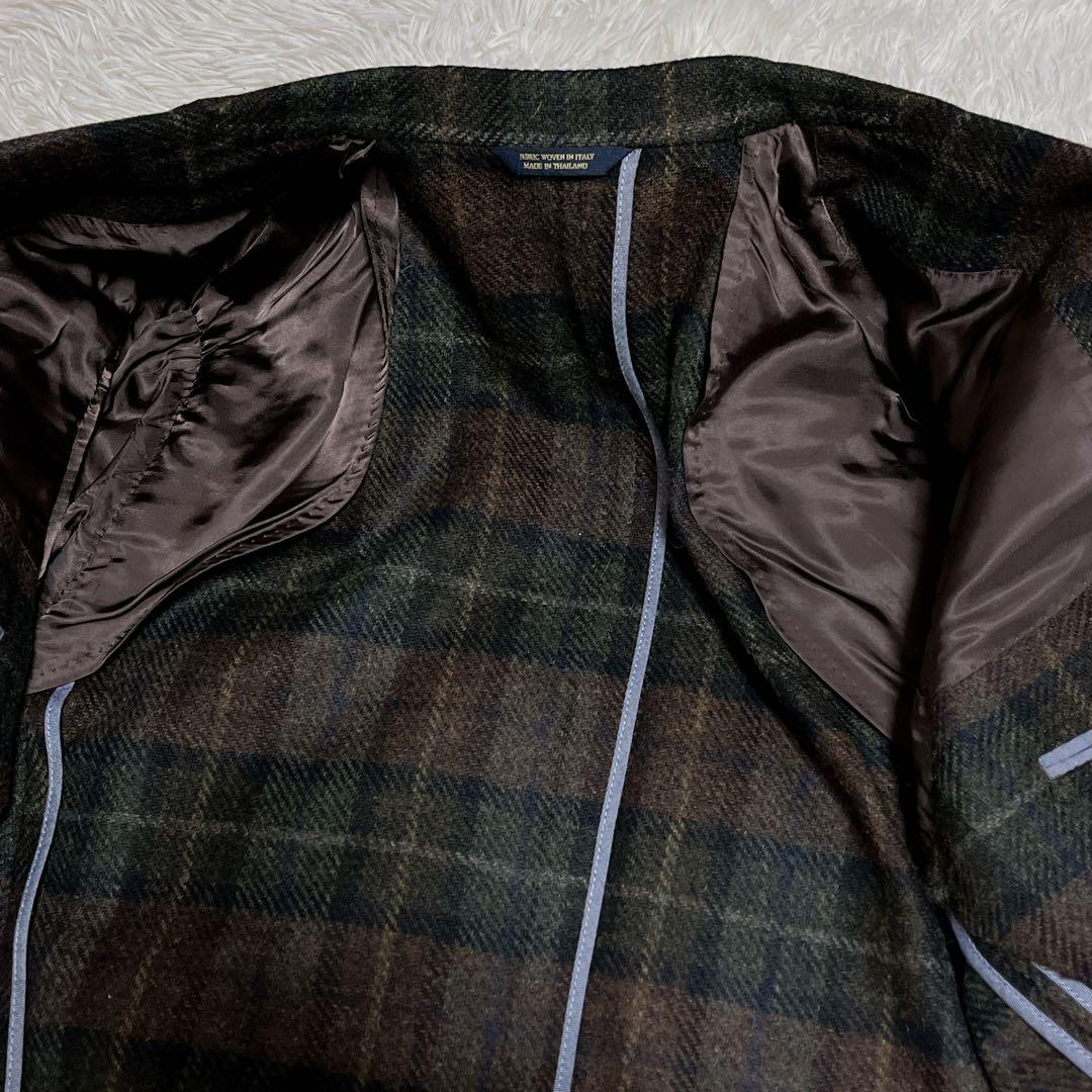 ブルックスブラザーズ　エルボー牛革パッチ　チェック テーラードジャケット L相当