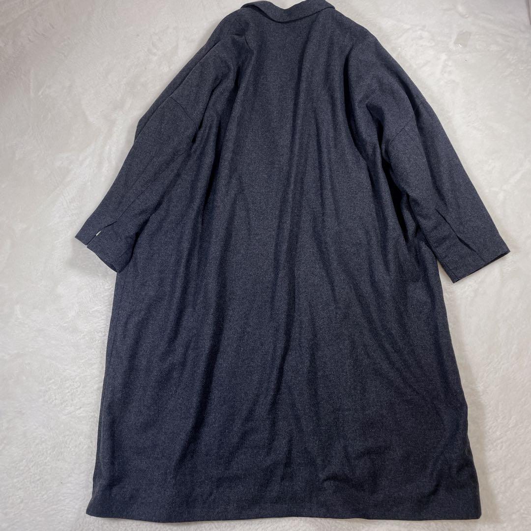 mizuiro ind 23AW グレー ウール　ロングコート