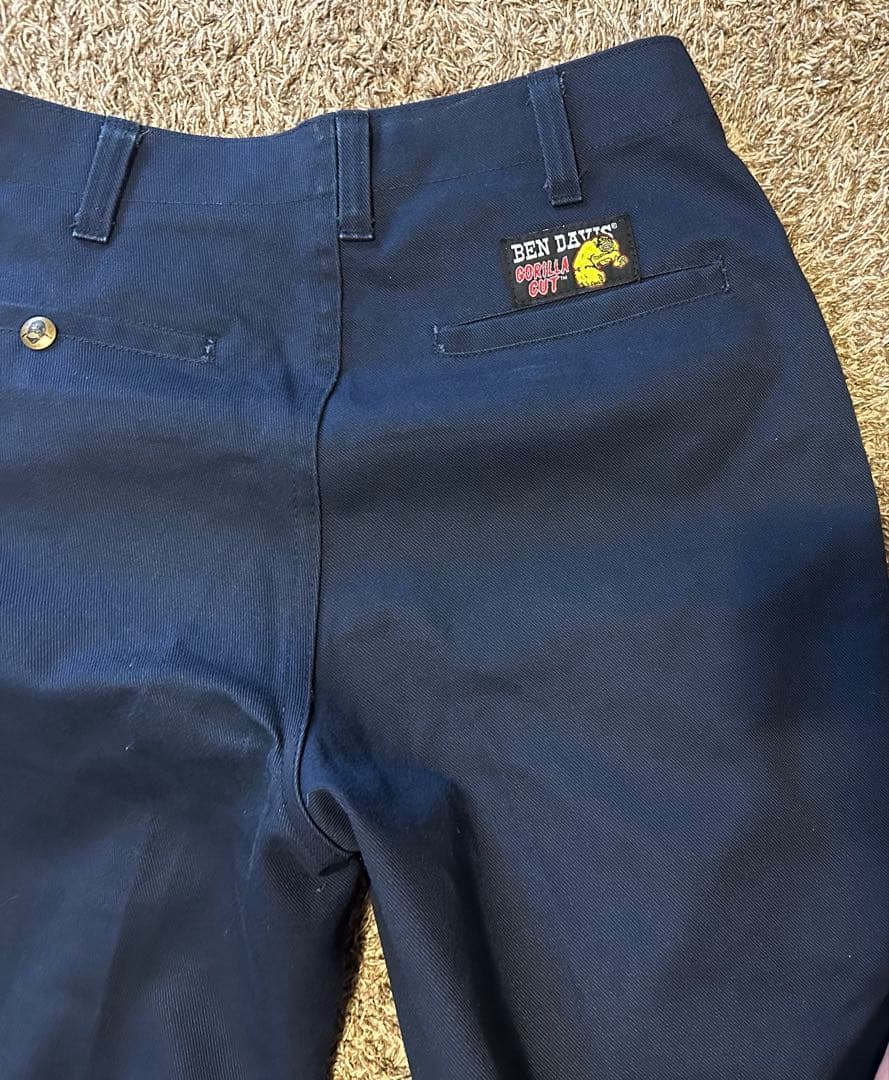 希少　美品　90s USA製 ベンデイビス　ゴリラカット フリスコパンツ　紺色