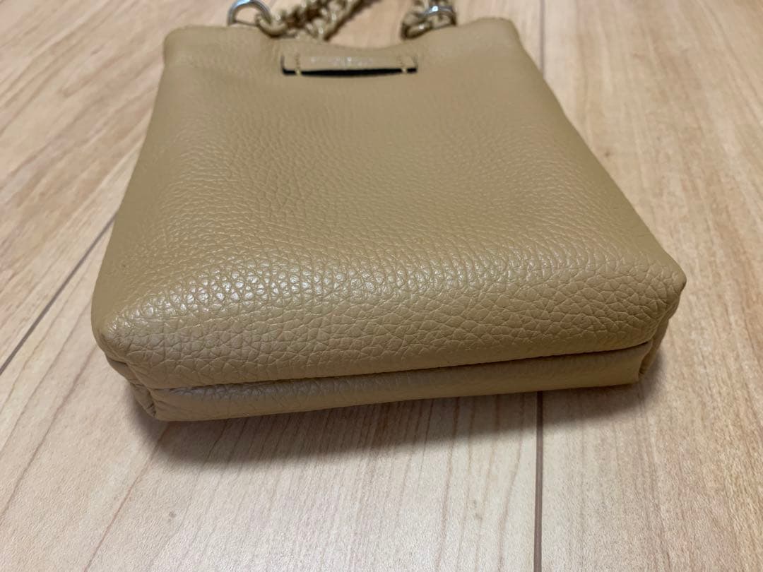 GIANNI CHIARINI 2WAYショルダーバッグ スマホ　ベージュ　本革