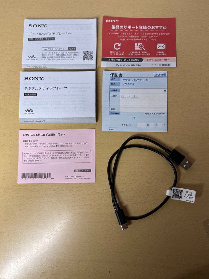 SONY NW-A306本体、ケース、ガラスフィルム、SDカード128GBセット