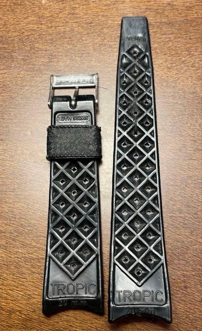 【当時物・スイス製】ヴィンテージ TROPIC トロピック ラバーベルト20mm
