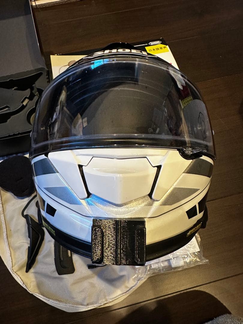 SHOEI フルフェイスヘルメット ブラック/ホワイト　SENA SRL2内蔵