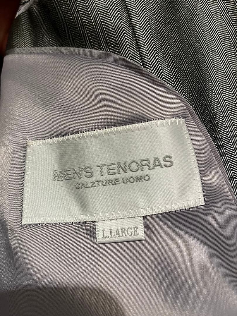 ティノラス グレー スーツジャケット ベスト スラックス セット　Lサイズ