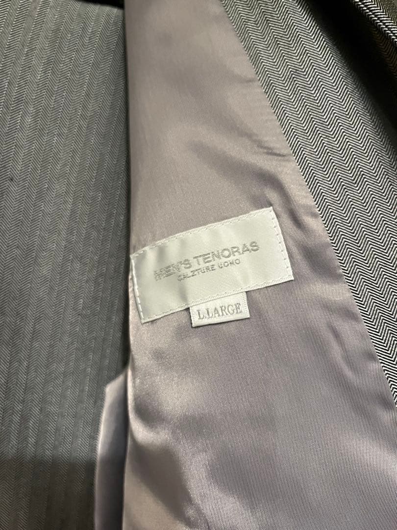 ティノラス グレー スーツジャケット ベスト スラックス セット　Lサイズ