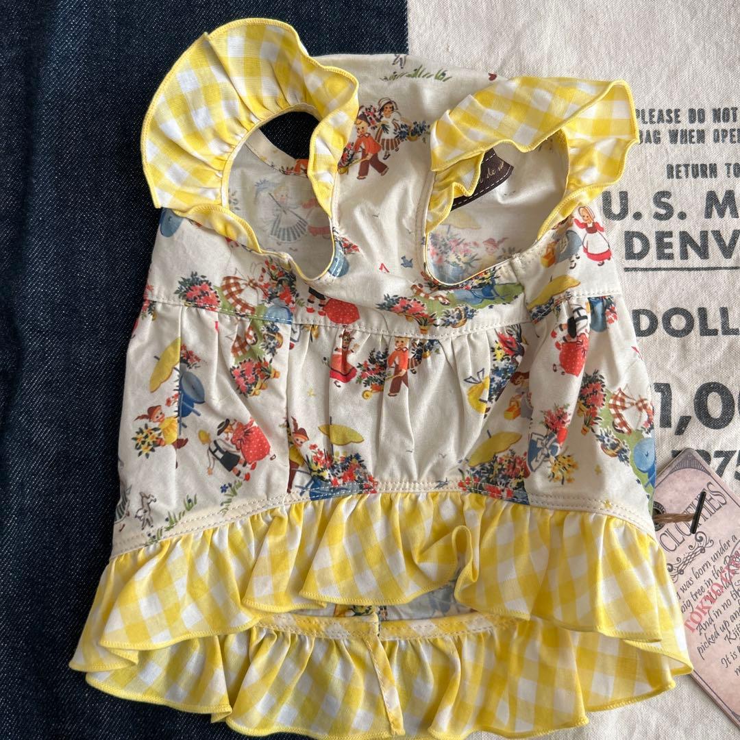 アトリエgg★エプロンドレス19ハーフ☆ピニーフラワーイエロー