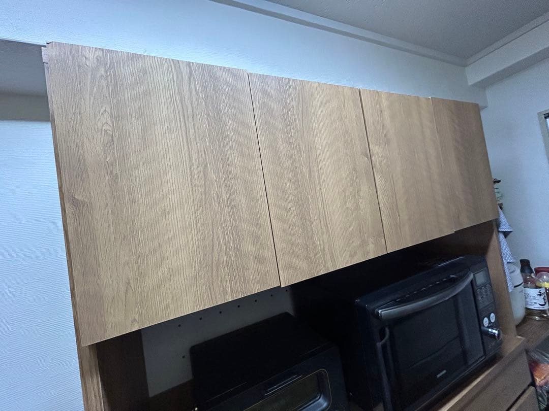 ロウヤ　120cm 木目調キッチン収納キャビネット