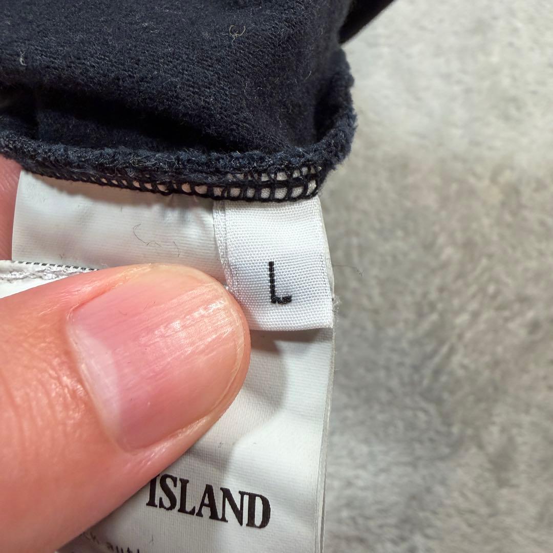 ストーンアイランド　黒　厚手　ロンT 長袖Tシャツ　771563750 Lサイズ
