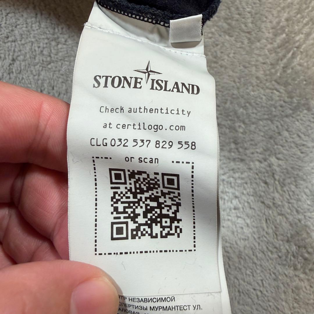 ストーンアイランド　黒　厚手　ロンT 長袖Tシャツ　771563750 Lサイズ