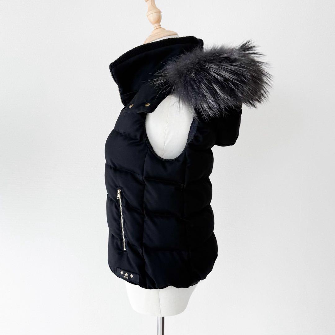 TATRAS ファー付きダウンベスト LUSERA 02 ブラック 定価11万