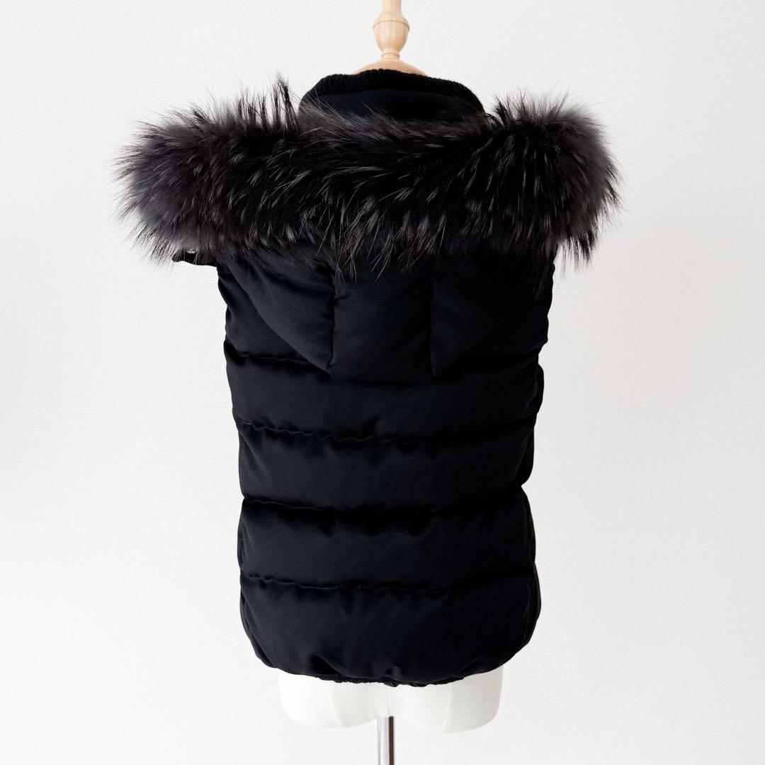 TATRAS ファー付きダウンベスト LUSERA 02 ブラック 定価11万