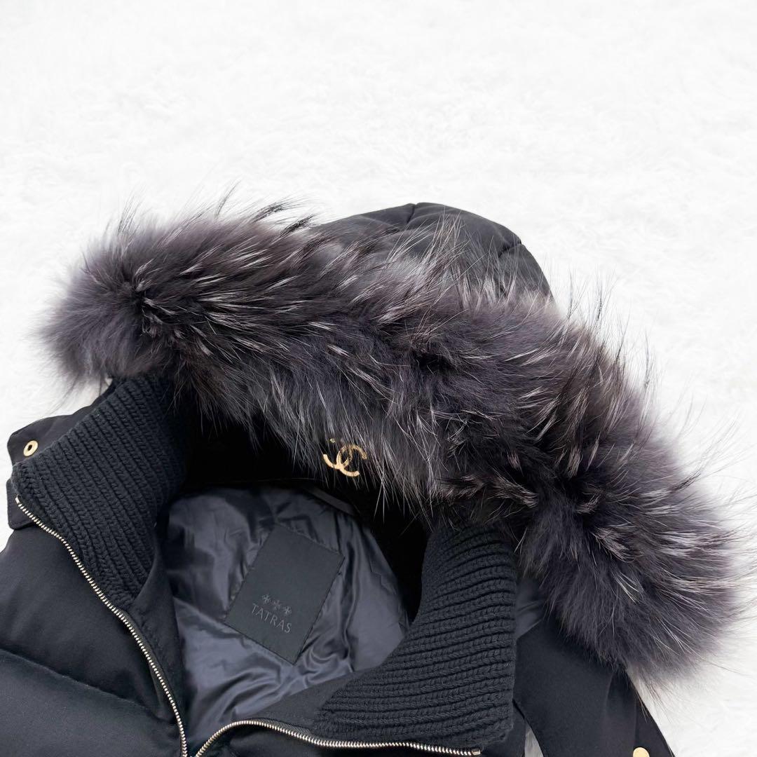 TATRAS ファー付きダウンベスト LUSERA 02 ブラック 定価11万