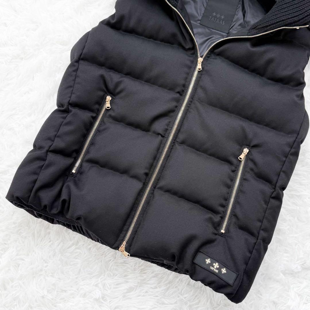 TATRAS ファー付きダウンベスト LUSERA 02 ブラック 定価11万