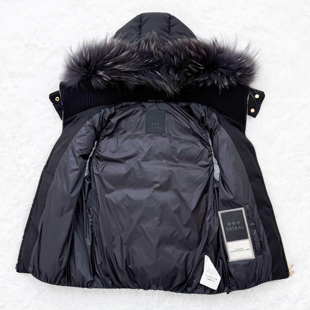 TATRAS ファー付きダウンベスト LUSERA 02 ブラック 定価11万