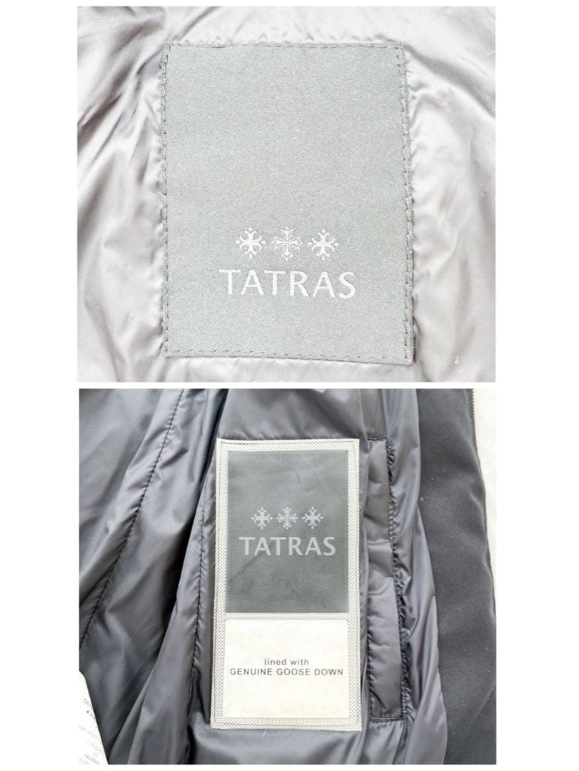 TATRAS ファー付きダウンベスト LUSERA 02 ブラック 定価11万
