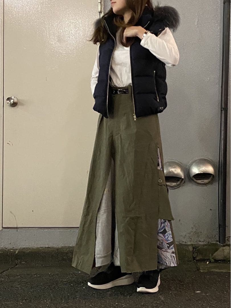 TATRAS ファー付きダウンベスト LUSERA 02 ブラック 定価11万