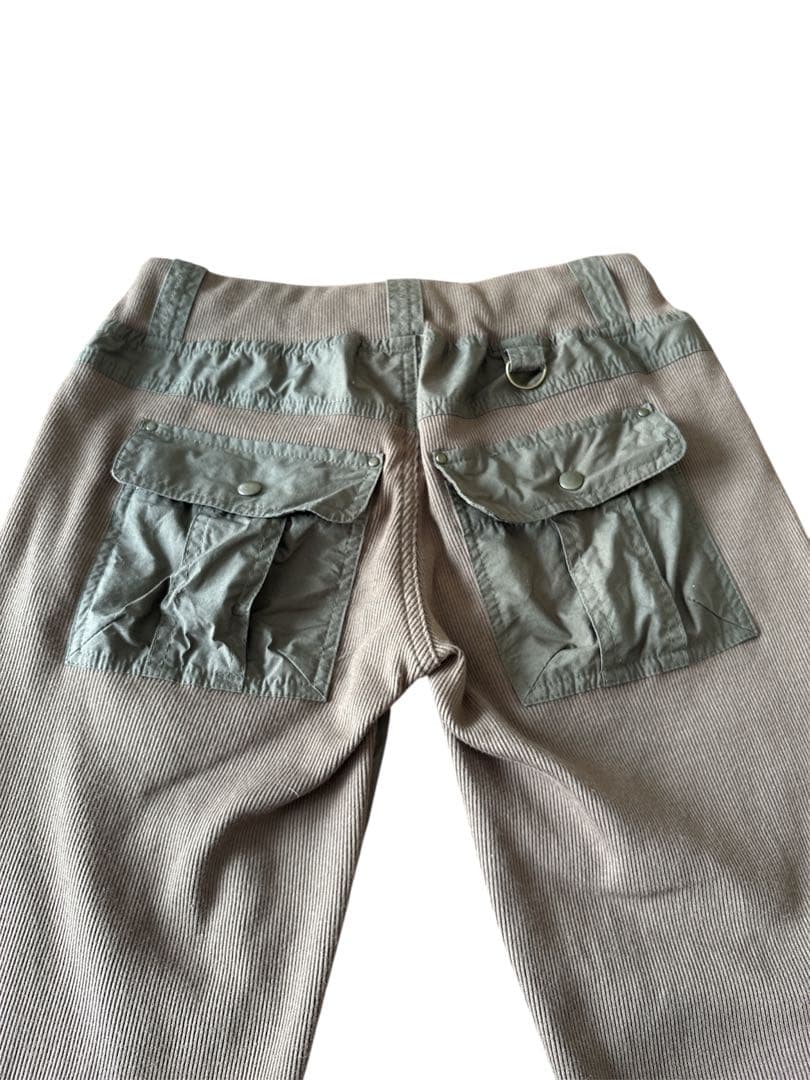 goa風 ブラウン カーキ ブーツカット スエット y2k グランジ