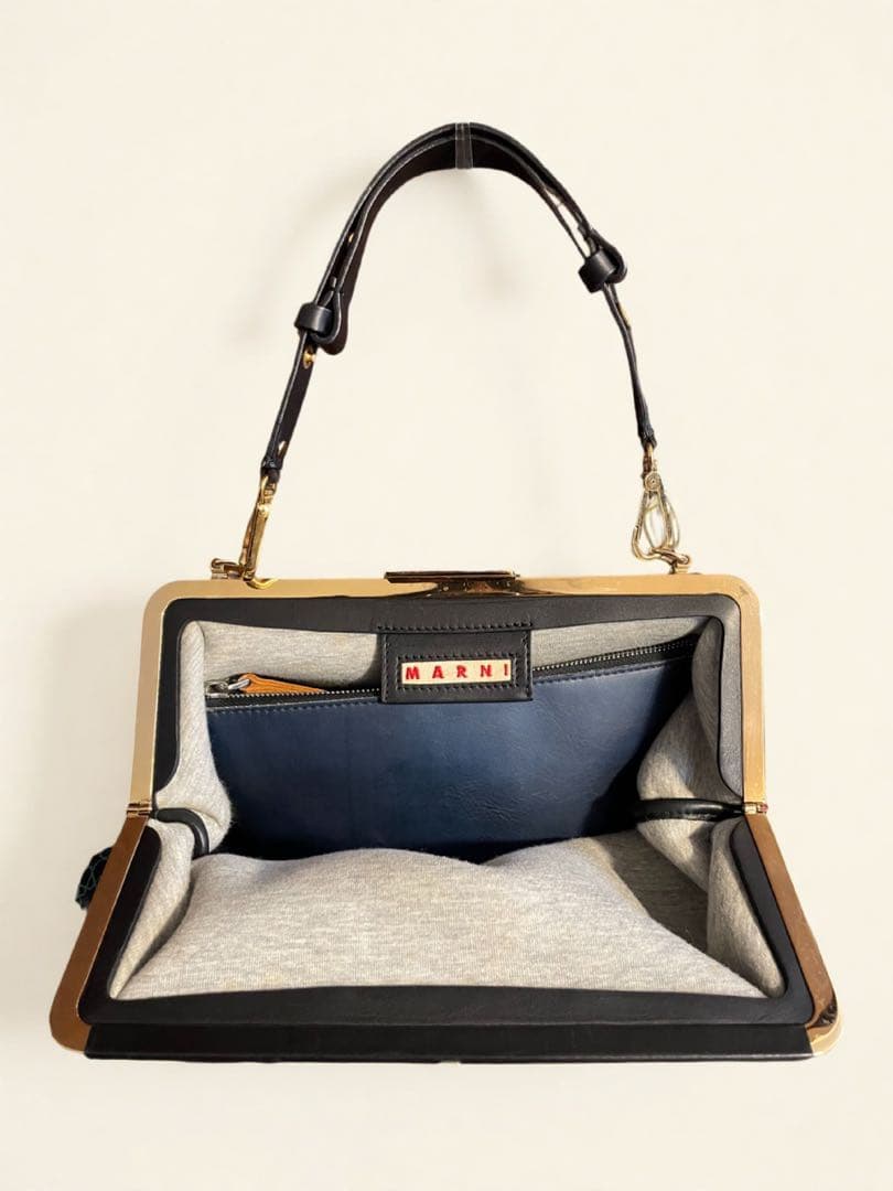 マルニバッグ　ポーチ　セット　幾何学模様　クラッチ　ハンドバッグ　極美品