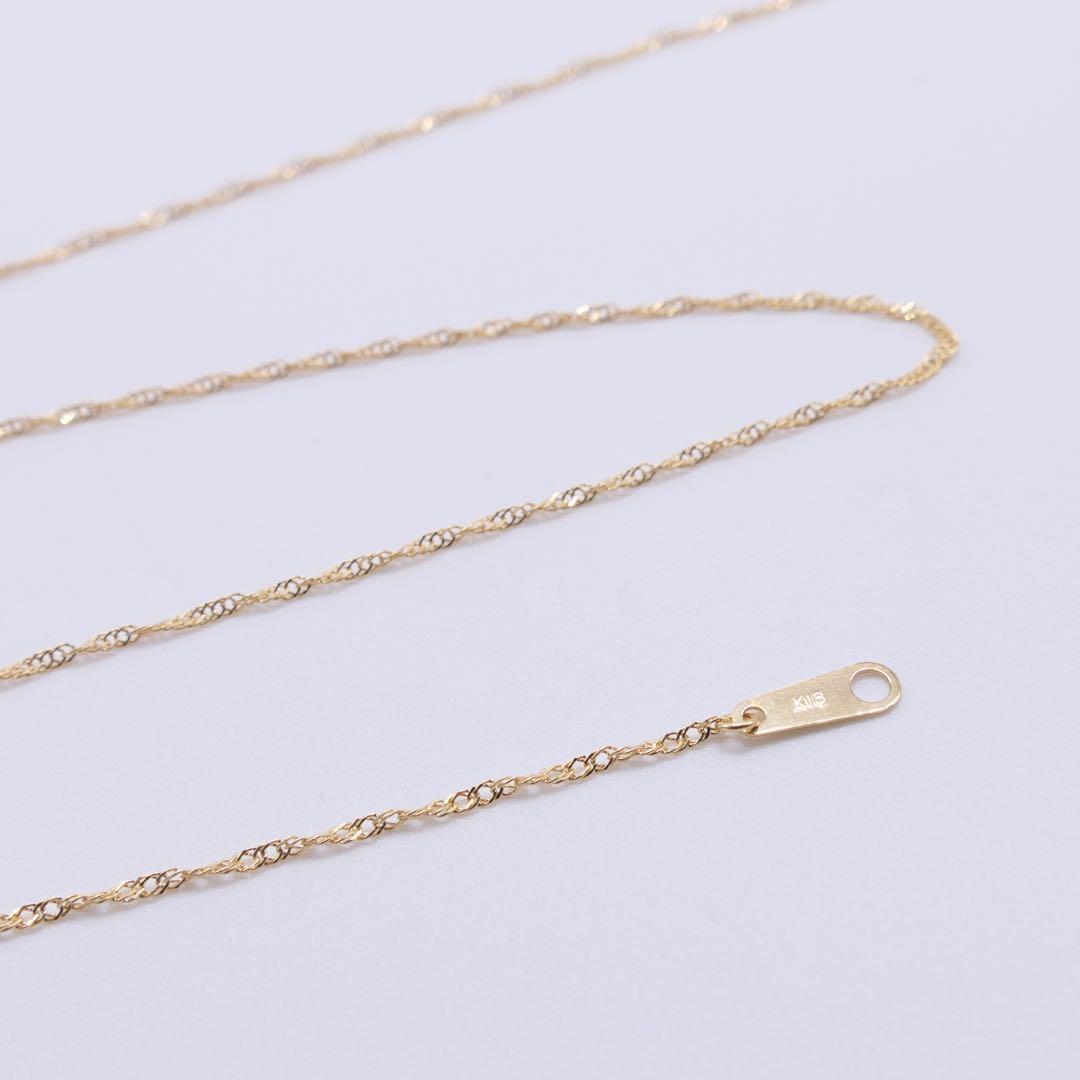 新品❗️K18YG イエローゴールド 0.12スクリュー アジャスター付 45cm