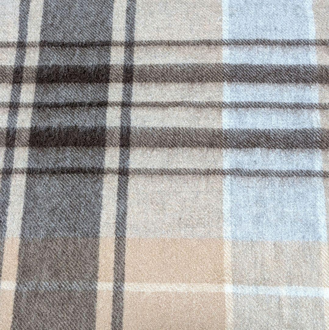 新品タグ付き✨macocca カシミヤ100% チェック柄 大判ストール