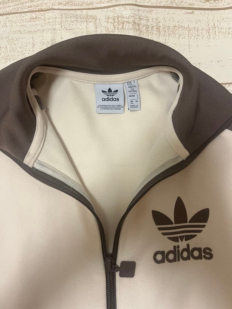 アディダス　ベッケンバウアー トラックジャケット　ジャージ オフホワイト/茶色