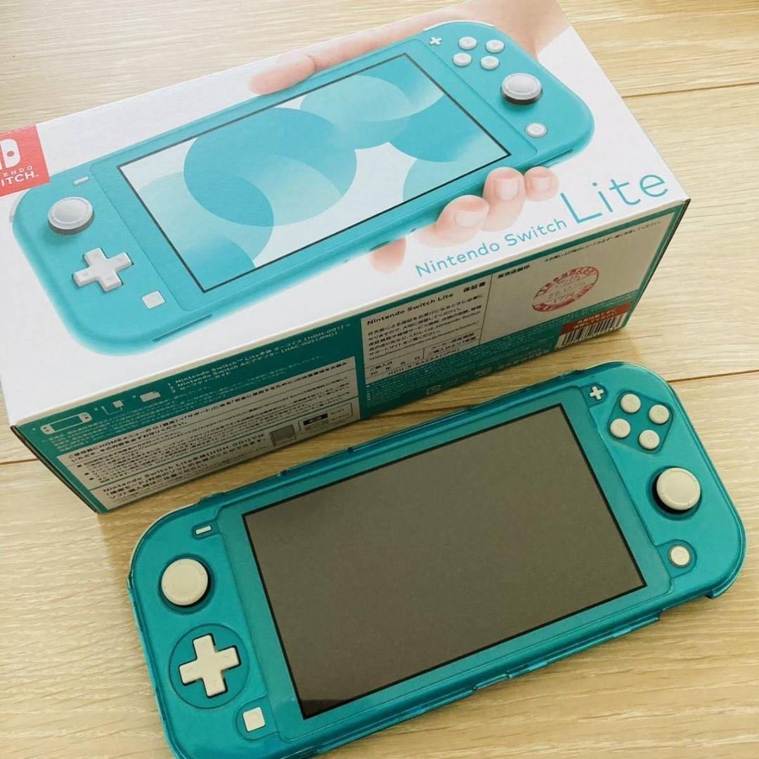 スイッチライト　Switchlite本体　ターコイズブルー　フィルム　プロテクト