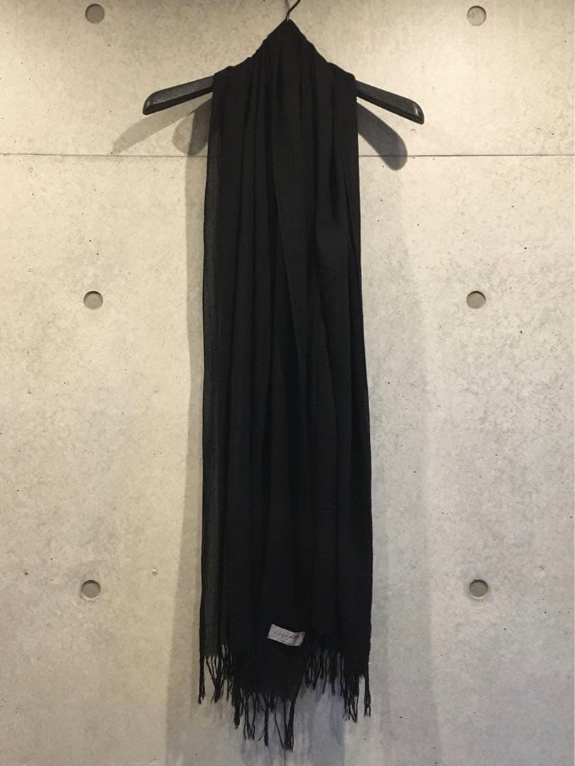 Yohji Yamamoto POUR HOMME 黒ストール