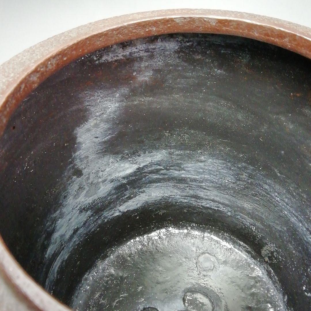 Ｓ４８４　茶釜　『色紙文　筒釜』『釜師　佐藤清光作』『鉄釜』　共箱　茶道具