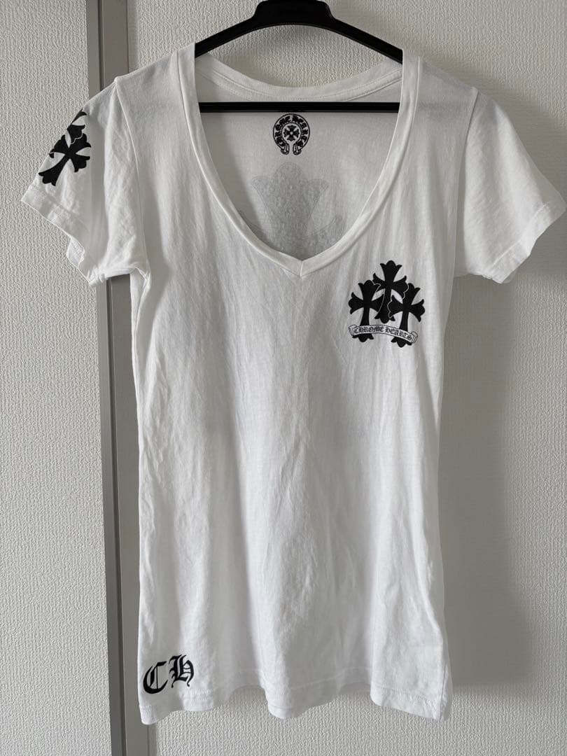 クロムハーツ Vネック Tシャツ ホワイト
